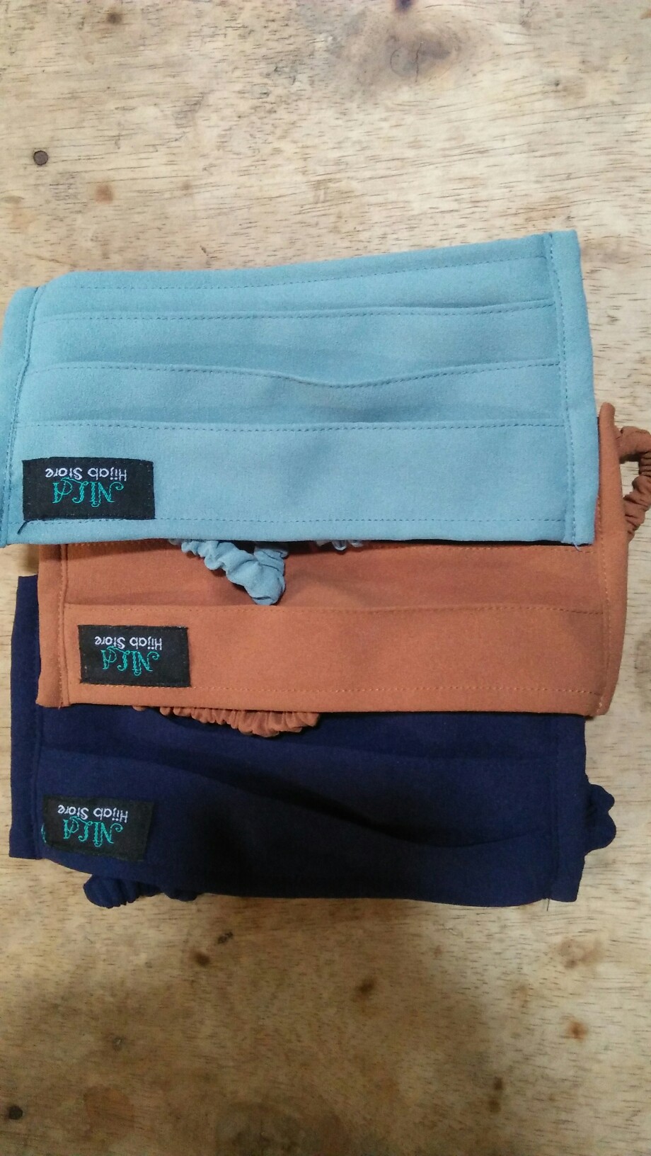 Masker Kain Serut Hijab Terbaru/masker Headloop Bahan Diamond Crepe / Ecer Grosir Nila Hijab Store