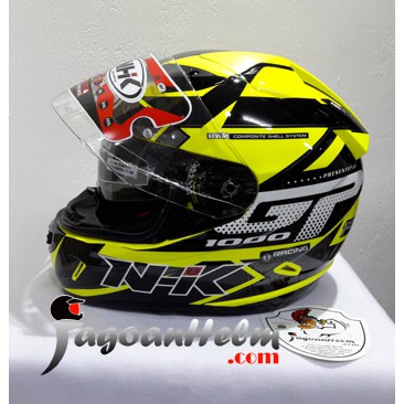 Excelent NHK Helm GP1000 STAR  GP 1000 Yellow FLUO  Silver  GP 1000 Dual VISOR