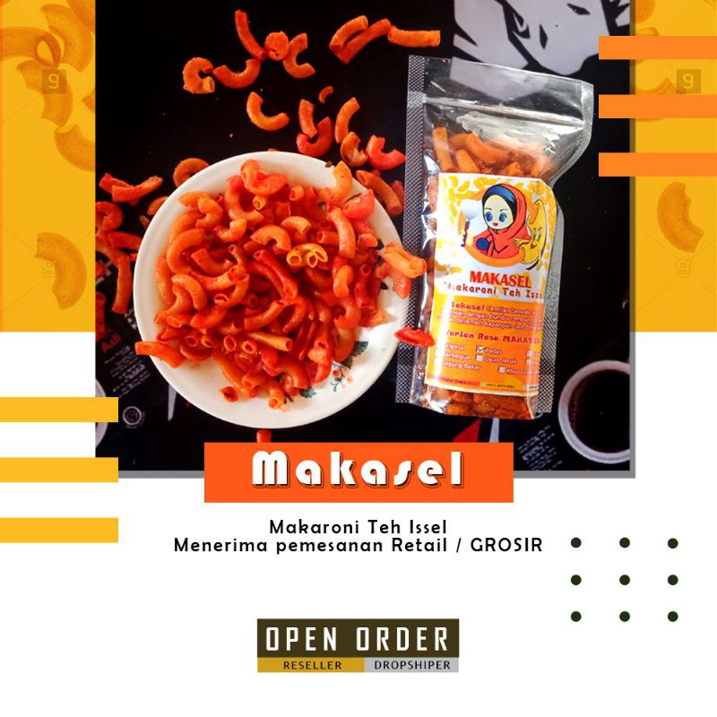 

Makasel - Makaroni Teh Issel Enak Murah Tidak Murahan Isi 80gr