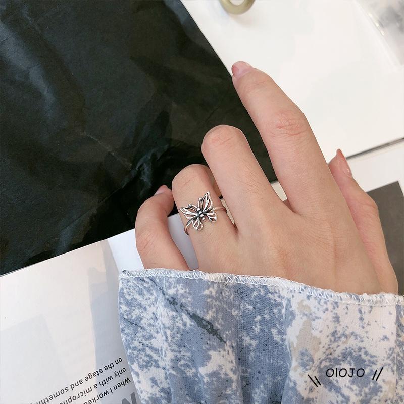 【COD】Cincin Model Butterfly Hollow Out Gaya Vintage Untuk Wanita