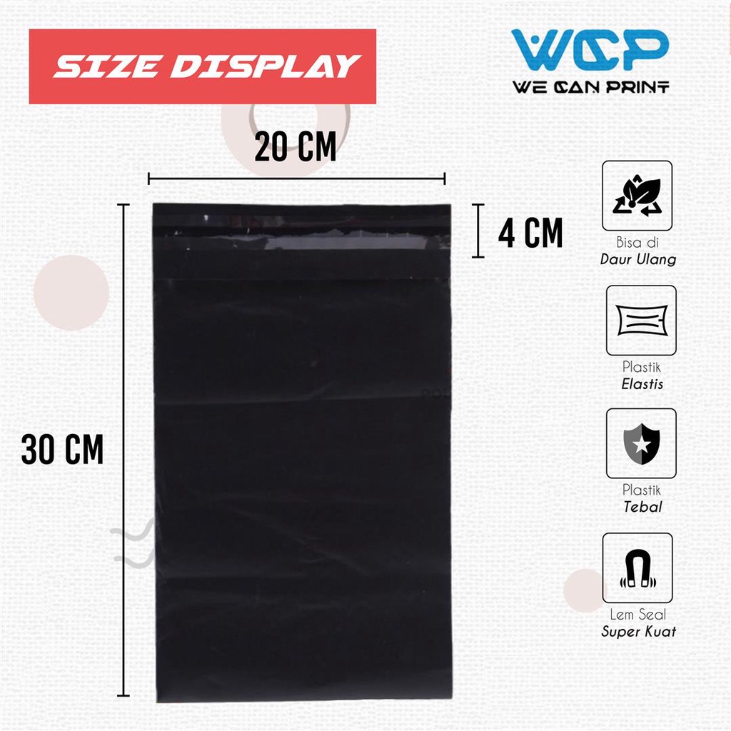 

20x30 POLYMAILER Plastik Packing SEMIGLOSSY Ukuran 20 x 30 cm isi 100 pcs RJ4