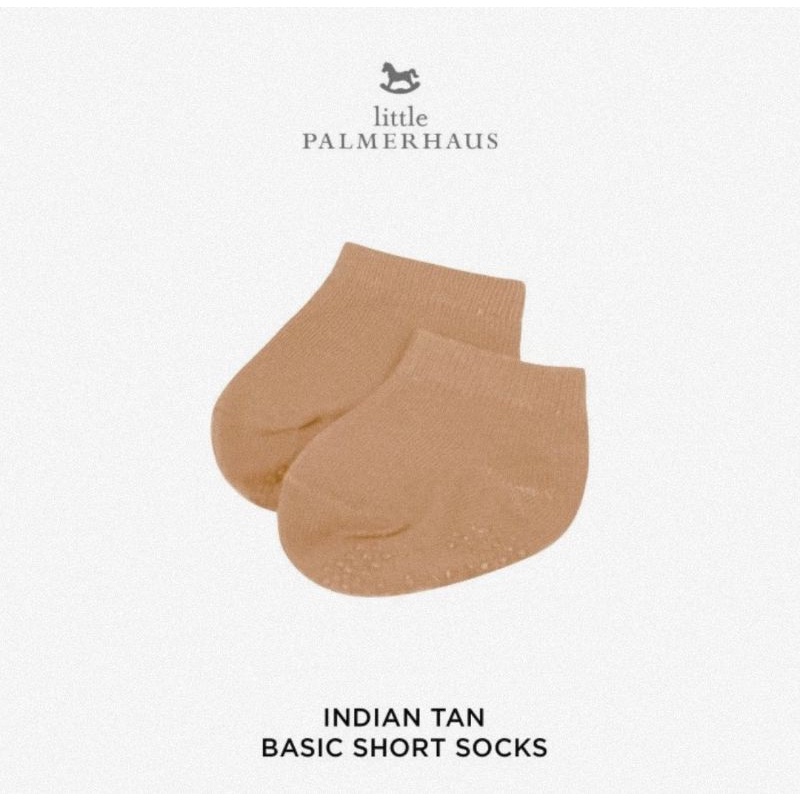 Little Palmerhaus Baby Basic Short Socks Antislip - Kaos Kaki Bayi