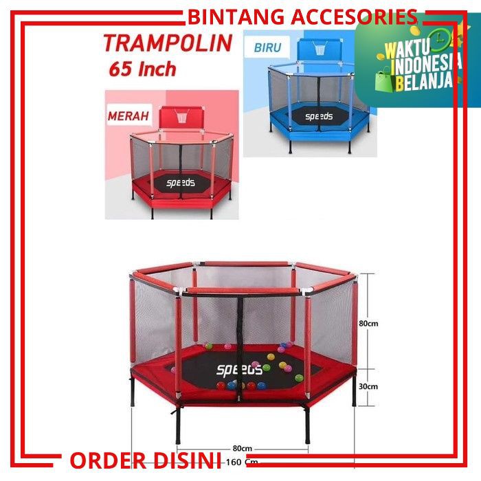 W988 TRAMPOLIN ANAK TRAMPOLINE ANAK MURAH MAINAN ANAK