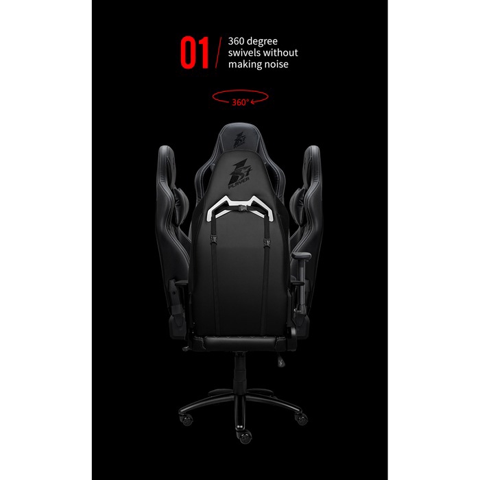 Kursi Gaming 1STPLAYER GAMING CHAIR K2 - BLACK - Comfort - All Steel Skeleton