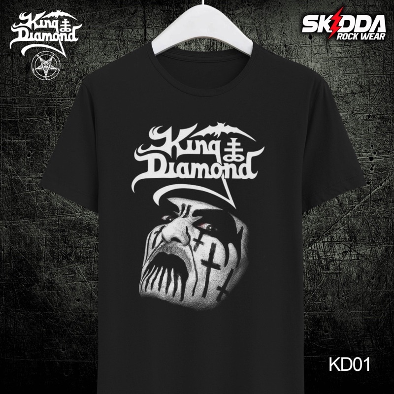 T Shirt Kaos Band Metal KING DIAMOND - KD01 - Premium Black NSA