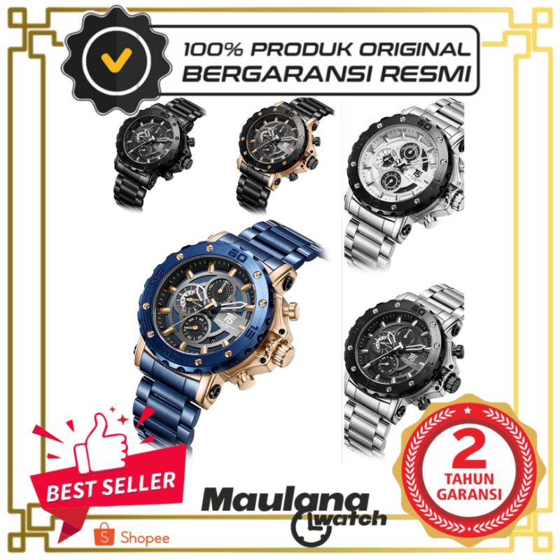 JAM TANGAN PRIA WANITA | RANTAI | KULIT | KARET | MURAH | pria - T5 H 3702 ori include box paper bag