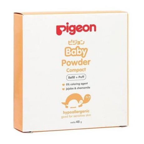 Pigeon Baby Powder Compact/ Refill + Puff