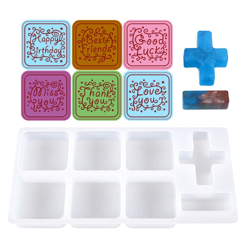 Siy Inggris Seal Epoxy Resin Cetakan Perhiasan Casting Silicone Mold DIY Kerajinan Plester Membuat Alat