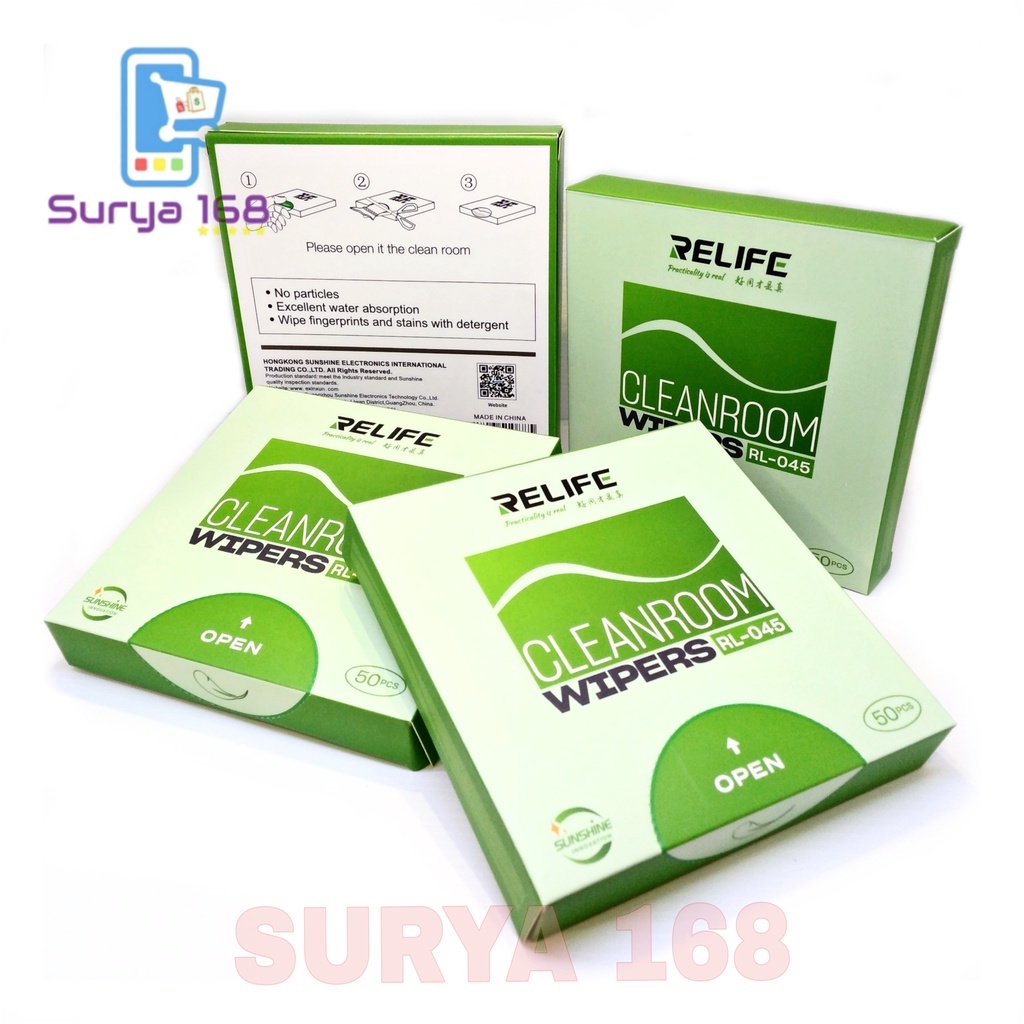 TOOLS CLEANROOM ANTISTATIC WIPERS KAIN PEMBERSIH DEBU RELIFE RL-045