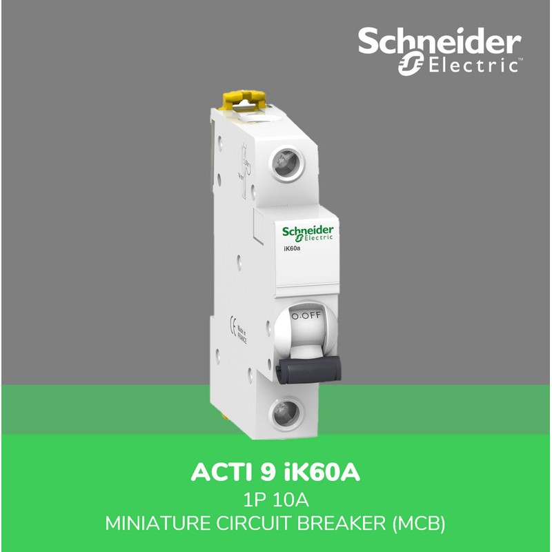 Schneider Electric Acti 9 MCB iK60A - 1P 10A - A9K14110