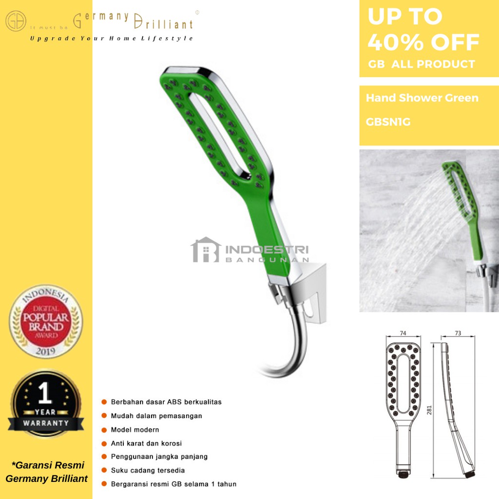 Hand Shower Germany Brilliant VRSN1G Green / Hand Shower Green Germany Brilliant VRSN1G