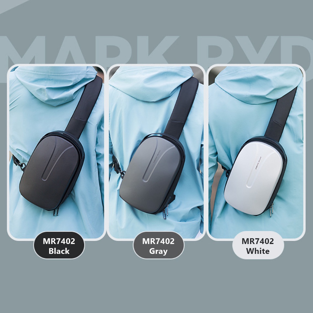 MR7402 Tas Selempang Mark Ryden Sling Bag Cowok Anti Air USB