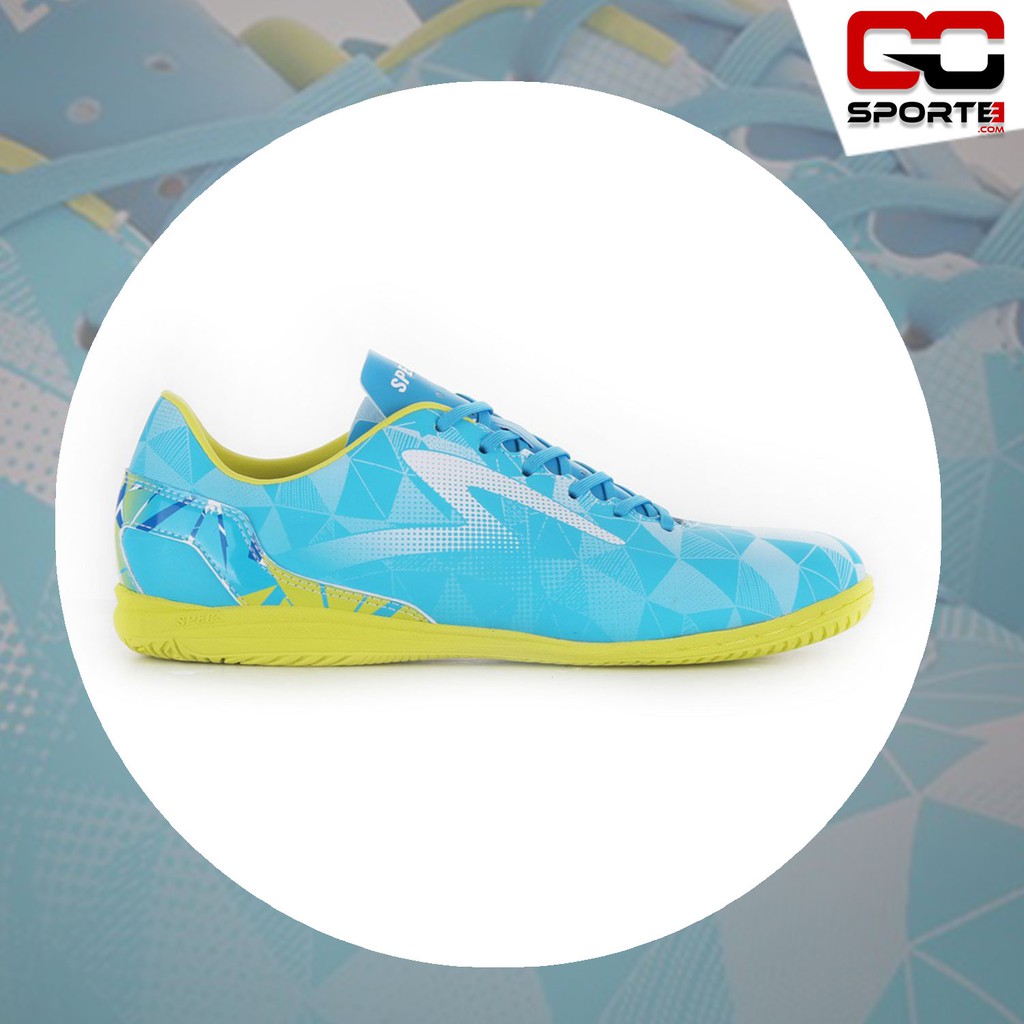 sepatu Specs futsal  Prisma (Cirrus Blue/Solar Slime/White)