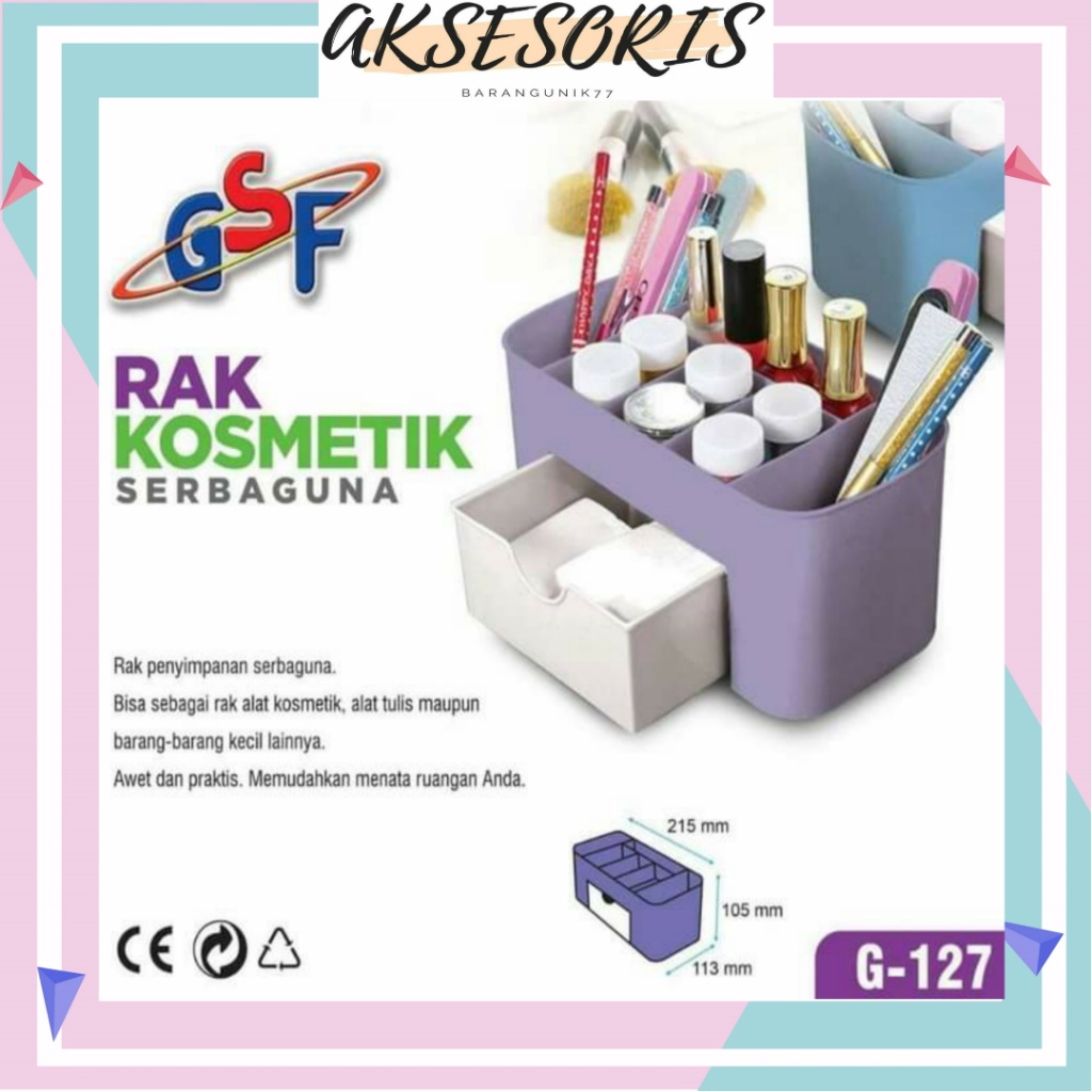 RAK KOSMETIK / RAK MAKEUP STORAGE KOTAK PENYIMPANAN ALAT TULIS TEMPAT KOSMETIK GSF-127 / GSF G 127 / GSF 127