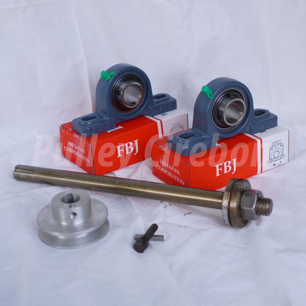 Paket Lengkap AS Gergaji Circle (Serkel) Ukuran 1 inch Panjang 40cm