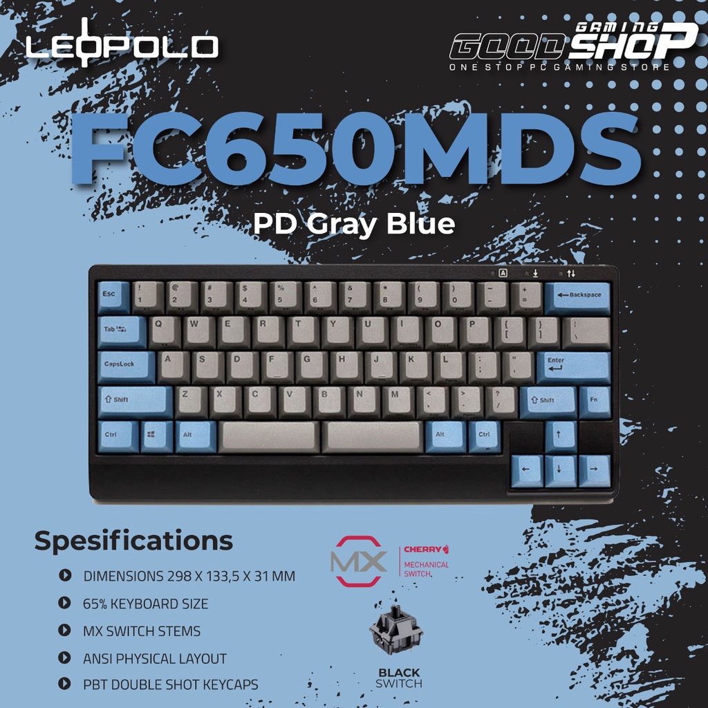 Leopold FC650MDS BT Grey / Blue PD - Mechanical Gaming Keyboard