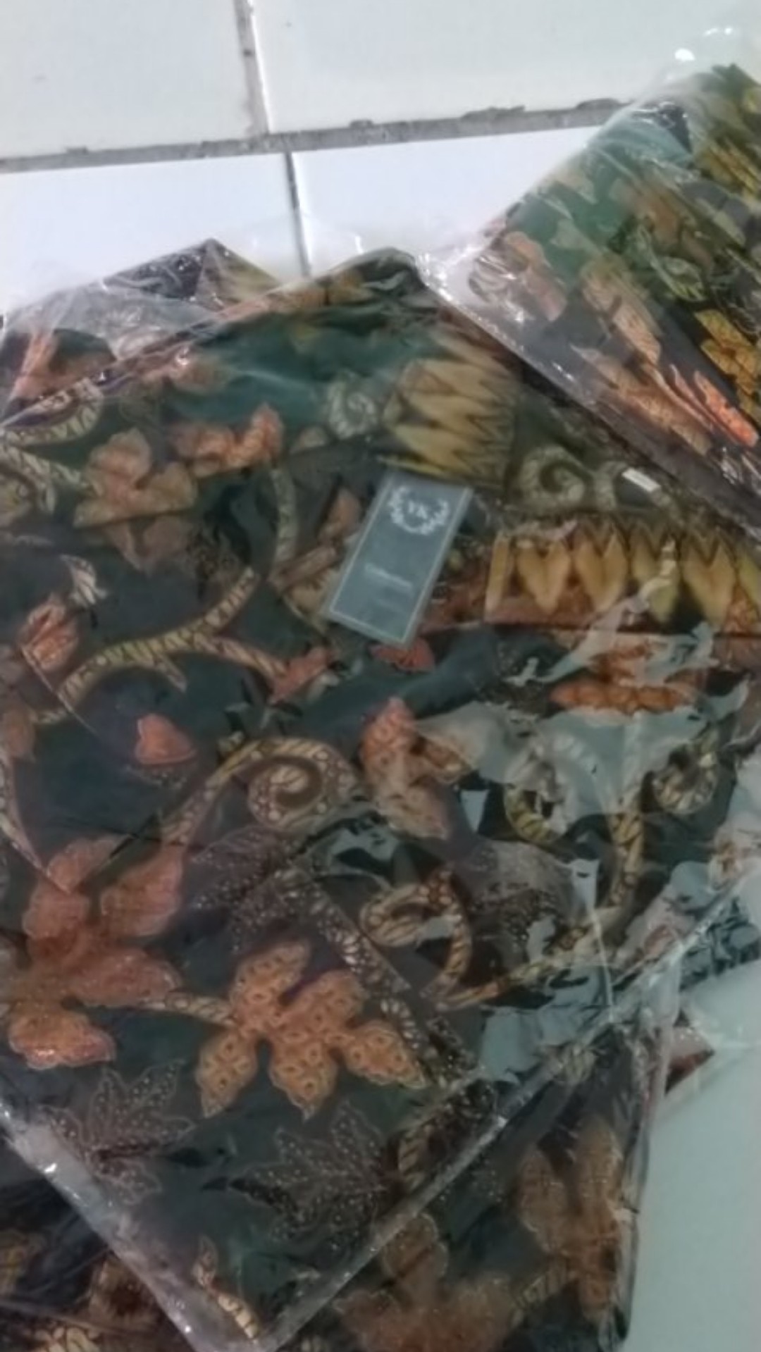 Kemeja Batik Dewasa Prada Gliter Lengan Panjang Jumbo