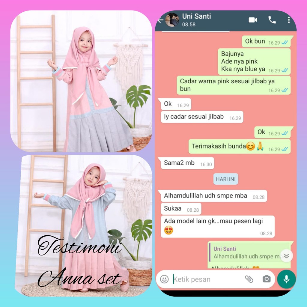 Gamis anak cantik Anna Dress by Salena Hijab
