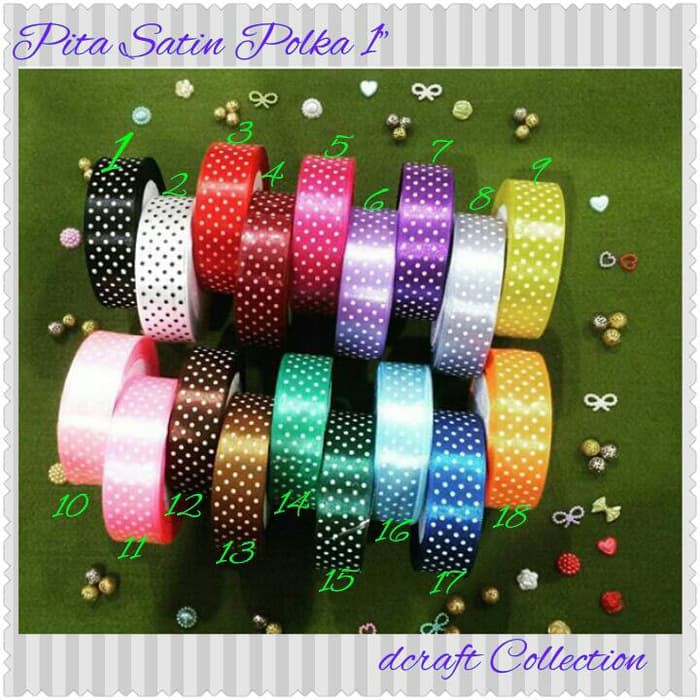 

BEST SELLER PITA SATIN POLKA 1" (2,5CM) !!!!!