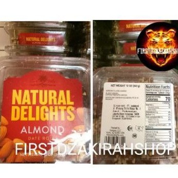 

Natural delight medhool kurma almond date rolls 340gr