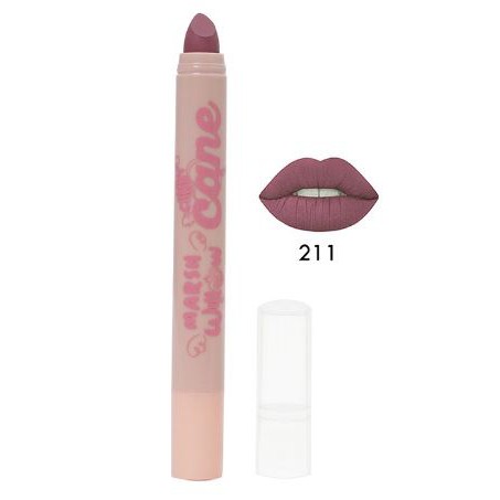 Marshwillow Candy Cane Matte Lip Crayon Nude Ver 211 by Natasha Wilona, Lipstik