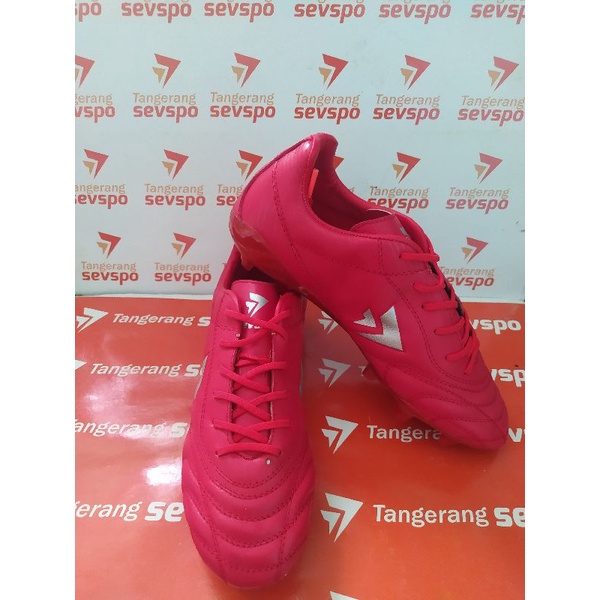 Sepatu Sepakbola Sevspo Leather X-Zoro (Full Red)