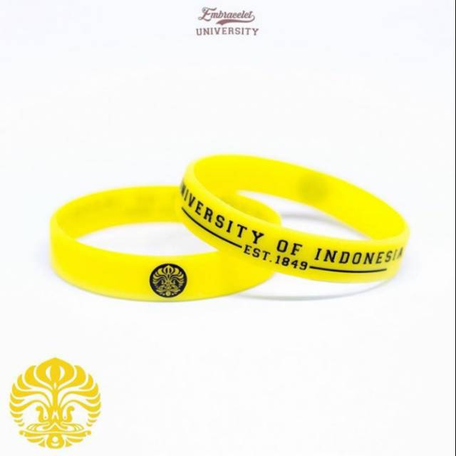 Universitas Indonesia - Kuning | Gelang Karet Silicone | Gelang Fashion | Wristband | Bracelet