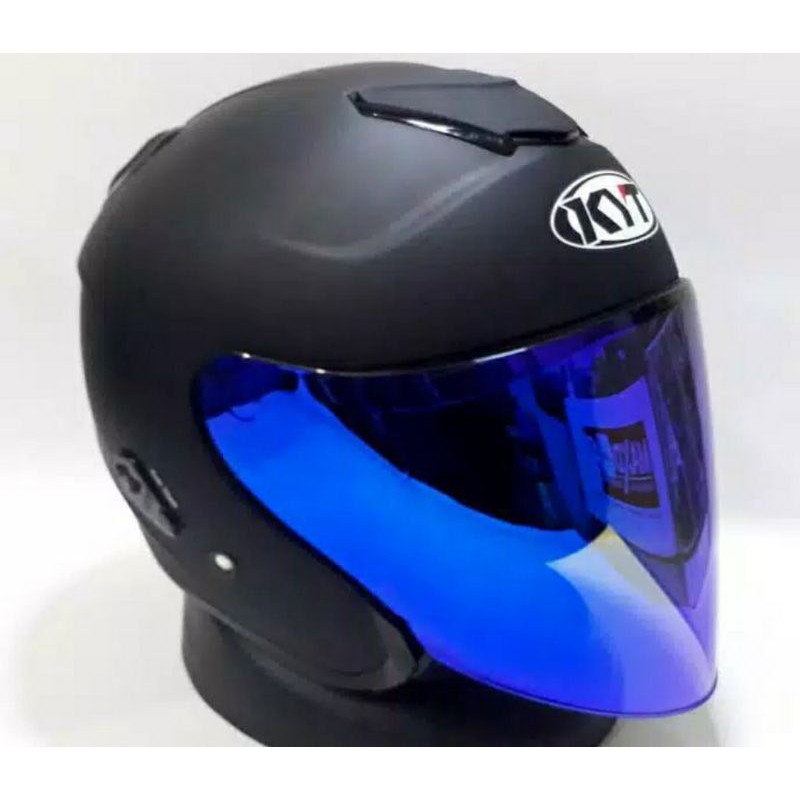 HELM KYT KYOTO BLACK DOFF KACA VENOM