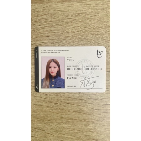 Ive yujin eleven ID CARD , Baca deskripsi