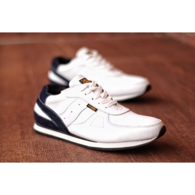 (COD) BEST SELLER 100% KULIT ASLI SNEAKERS PRIA KASUAL SPORTY CEVANY JELLAL