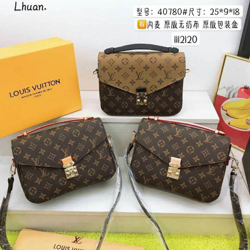 TAS LV METIS POCHETTE  uk 25 x 17 x 10 / tas lv metis free box / tas selempang lv monogram import