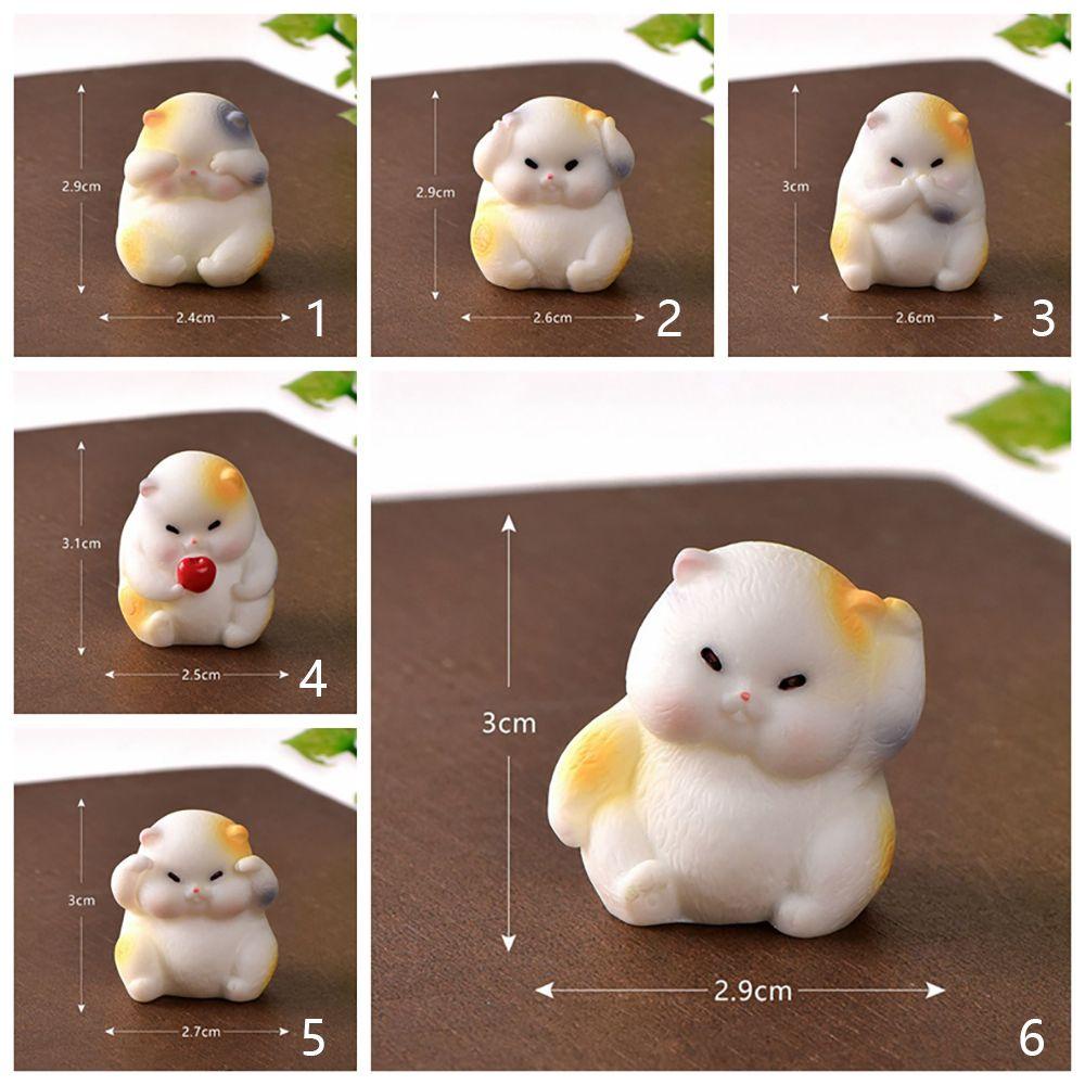 [Elegan] Patung Resin Kerajinan Anak Kucing Model Hewan Lumut Dekorasi Rumah Terrarium Decor Hiasan Desktop