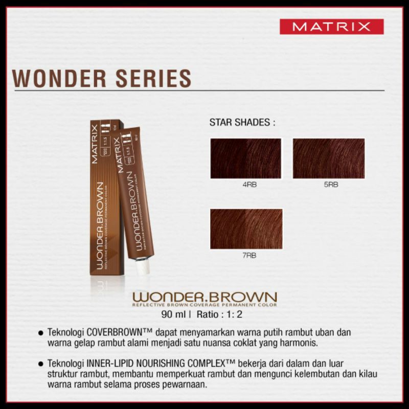 MATRIX Semir Rambut WONDER BROWN 90ML / WONDERBROWN