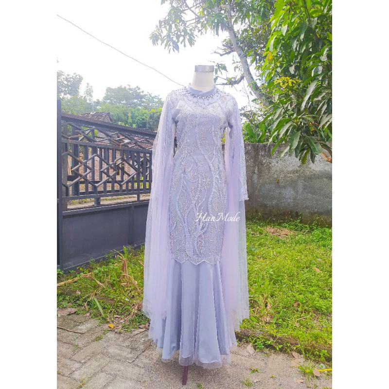 HanMode-Ghaiza Dress-Gaun Kondangan-gaun wisuda-gaun prewedding-mermaid dress-dress premium