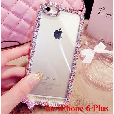 CASING HP - HARD CASE Luxury Lovely Bowknot BLING FOR IPHONE 6 6S PLUS - PINK | Terlaris