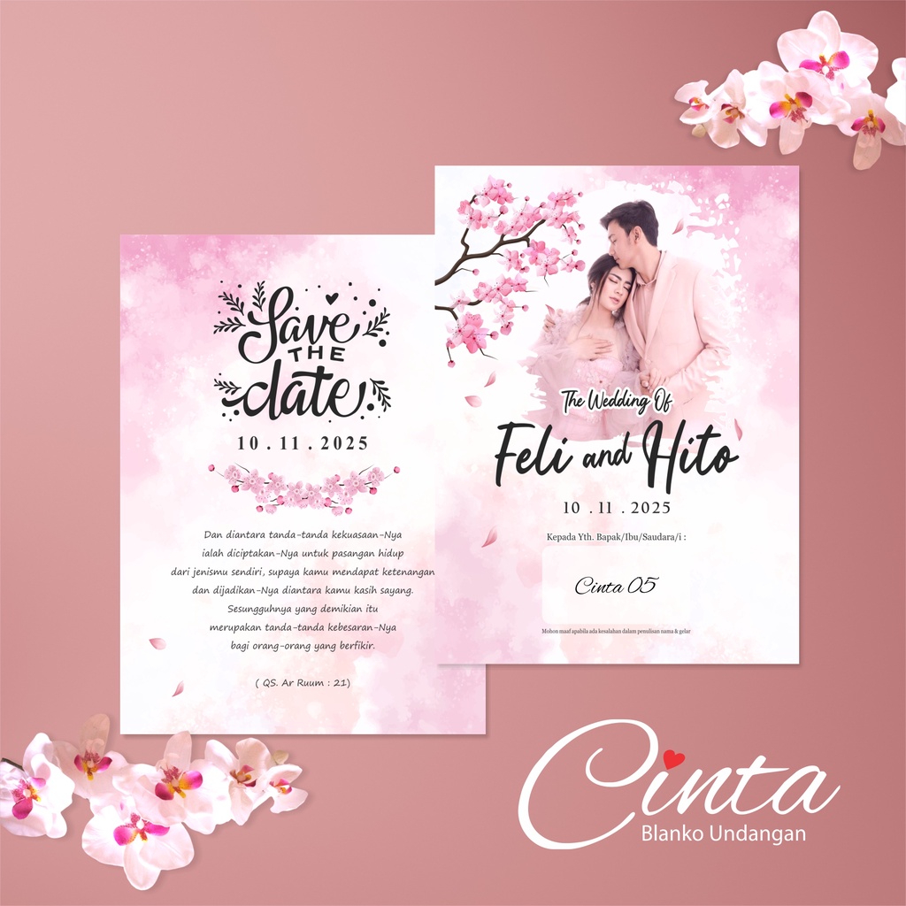 BLANGKO UNDANGAN CINTA - BLANKO UNDANGAN PERNIKAHAN RUSTIC KEKINIAN