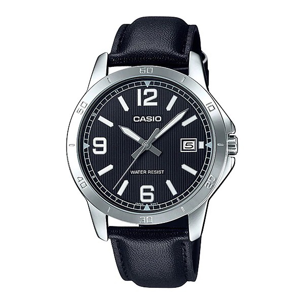 Casio General MTP V004L / MTP-V004L-1A 1B 2B 7A Jam Tangan Analog Pria Kulit