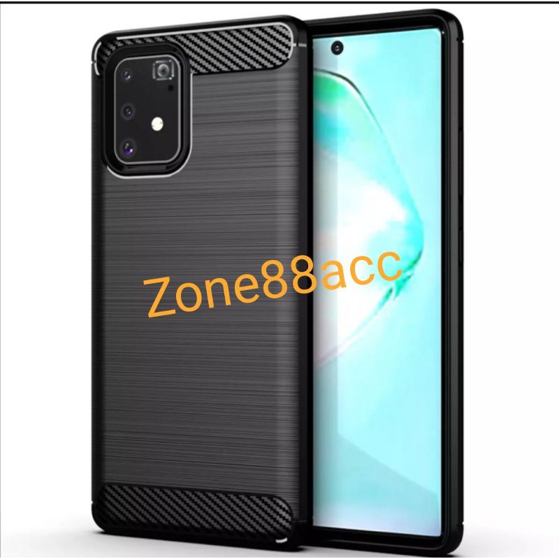 Silicon Case SAMSUNG A91 S10Lite Softcase iPAKY Carbon Casing Cover TPU