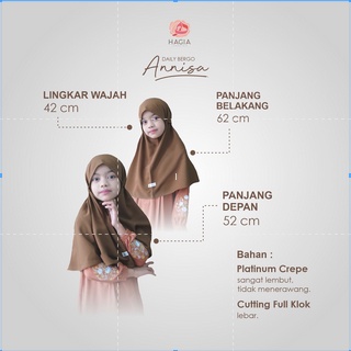 Daily BERGO ANNISA MOM by HAGIA INDONESIA bahan platinum crepe lembut adem tidak menerawang &amp; lebar