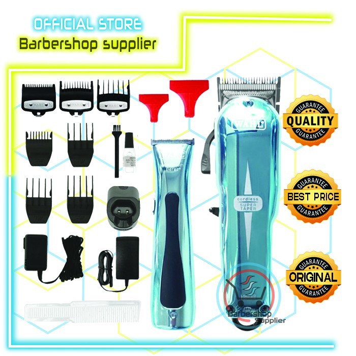 WAHL MESIN ALAT CUKUR SUPER TAPER CORDLESS BERET COMBO
