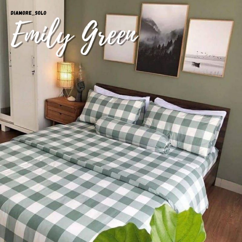 1KG MUAT 2PCS - SPREI/SEPREI AESTETHIC READY STOK Bisa COD/ Bayar ditempat/ Gratis ongkir KOTAK EMILY GRID KATUN DISPEERSE - UKURAN 120x200 cm