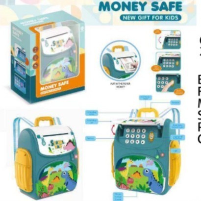 Mainan Edukasi Anak Celengan ATM Bank Uang Tabungan Tas Ransel Lucu