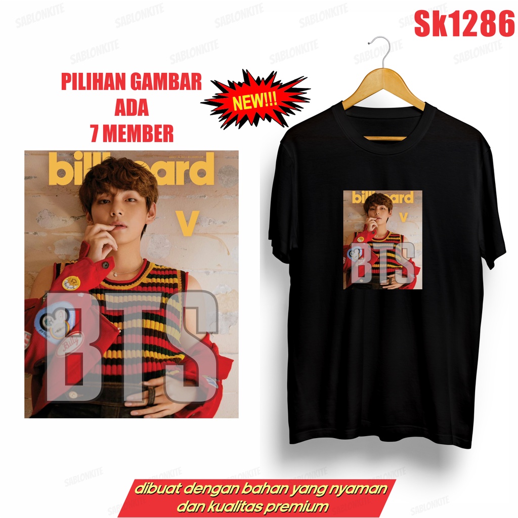 MURAH!!! KAOS KPOP BILLBOARD JUNGKOOK TAEHYUNG SK1286 JK V SG JIN JM JH  RM SK