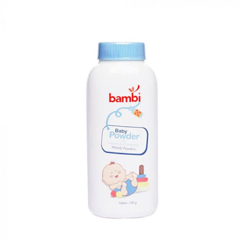 Bambi Baby Woody Powdery Blue - Bambi Bedak Bayi - Bedak Tabur Bayi