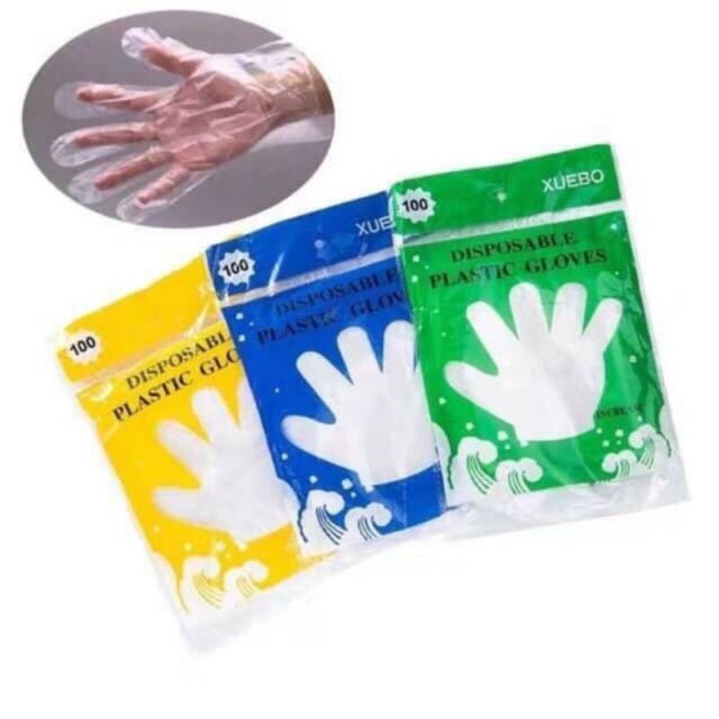 Sarung Tangan Plastik DIsposable Gloves Transparan isi 100 pcs