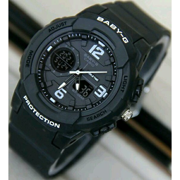 TERBARU Jam Tangan Wanita Elegant Exclusive Casio Baby-G Protection Premium Watch Black Gold