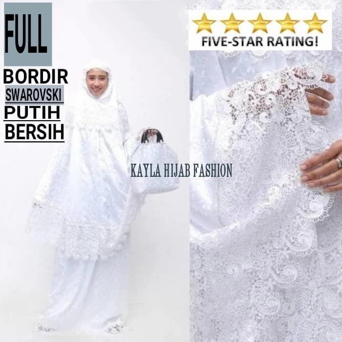 Mukena sutra prada putih