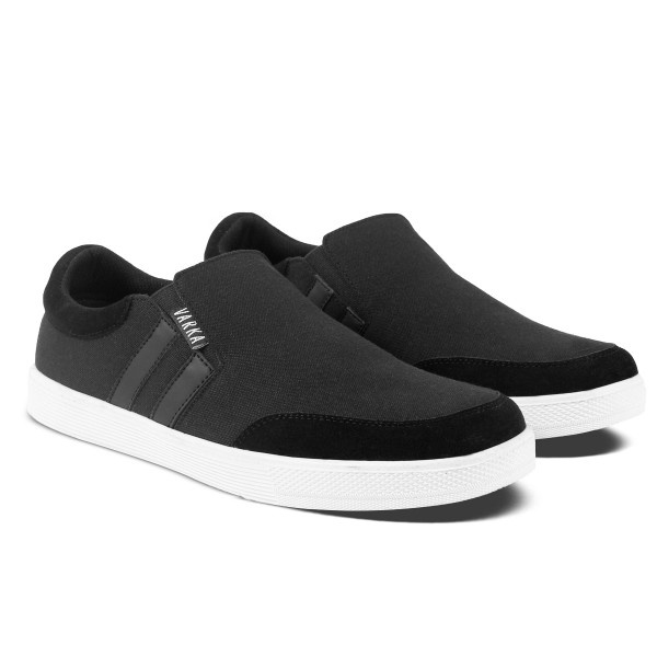 Sepatu Sneaker Pria V 47411 Brand Varka Sepatu Slip On Pria Kuliah Kerja Hangout Harga Murah Berkualitas Warna Hitam