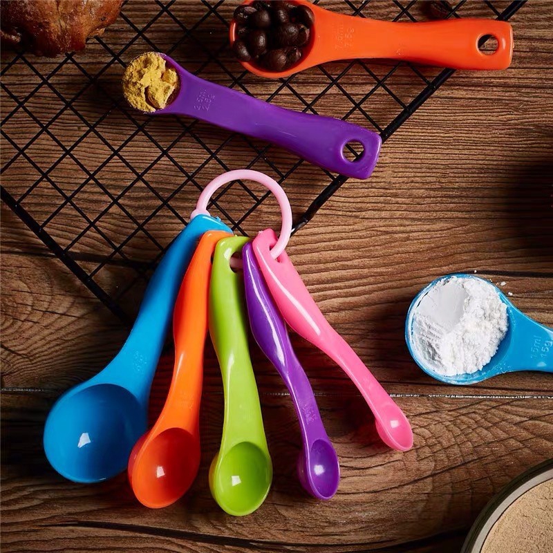 Sendok Takar Set 5 in 1 StarHome Sendok Ukuran Minyak Air Tepung Bumbu Sendok Set Measuring Spoon