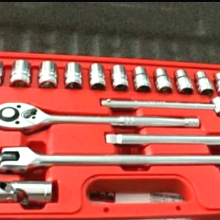 LIPPRO Kunci Shock Set 1/2 " Socket wrench set 24pcs (12PT)